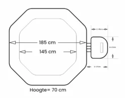 NetSpa Python Opblaasbare Spa - 6 Persoons -Zwembad Tuin netspa python afmetingen