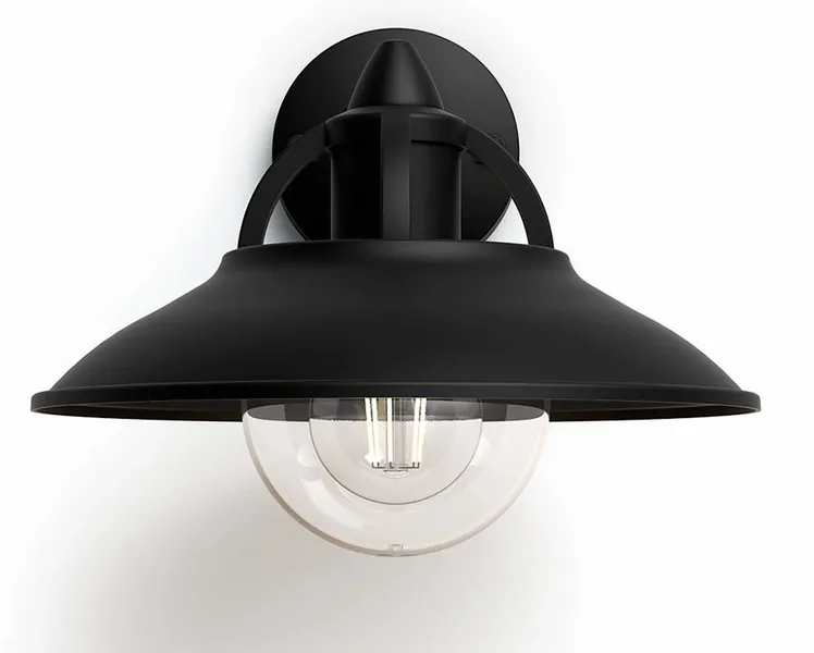 Philips MyGarden Cormorant E27 Wandlamp - Zwart 1 Philips MyGarden Cormorant E27 Wandlamp - Zwart