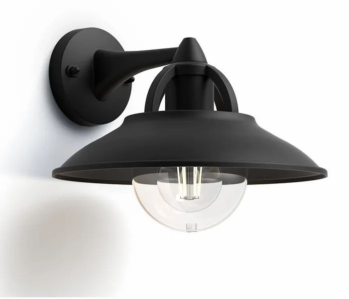Philips MyGarden Cormorant E27 Wandlamp - Zwart 2 Philips MyGarden Cormorant E27 Wandlamp - Zwart - Afbeelding 2