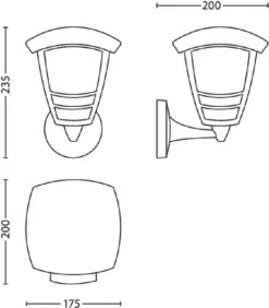 Philips MyGarden Creek Up E27 Wandlamp - Zwart -Zwembad Tuin philips mygarden creek up e27 wandlamp zwart 1