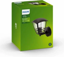 Philips MyGarden Creek Up E27 Wandlamp - Zwart -Zwembad Tuin philips mygarden creek up e27 wandlamp zwart 3