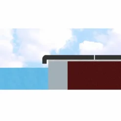 Randtegel Bluestone Gezoet - Hoek 90° -Zwembad Tuin randtegel model3