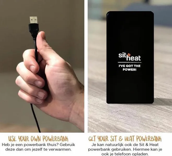 Sit & Heat Warmtekussen Urban Rectangle - Zwart 3 Sit & Heat Warmtekussen Urban Rectangle - Zwart - Afbeelding 3